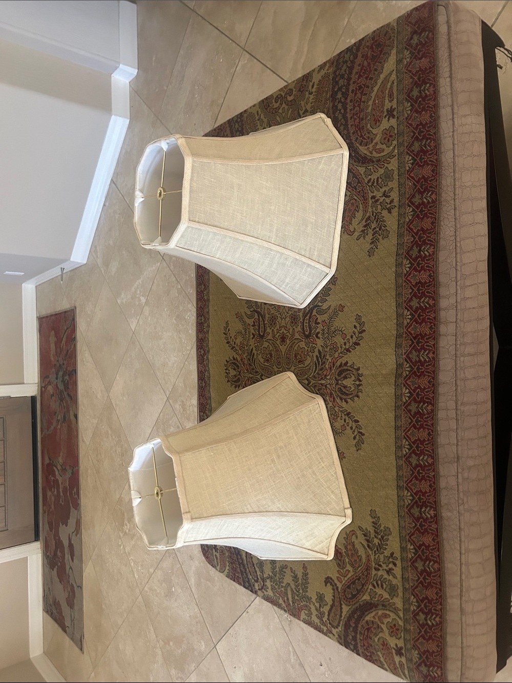 Classic Cream Linen Lamp Shade - Set of 2